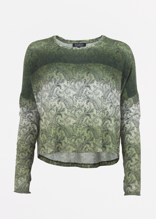 Pop Green Print Paisley