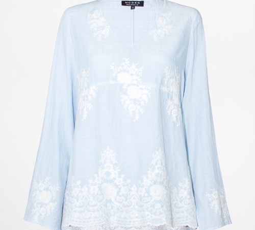 Maya Embroidery Blue